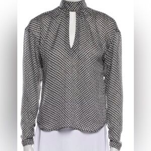 Joie Houndstooth Blouse